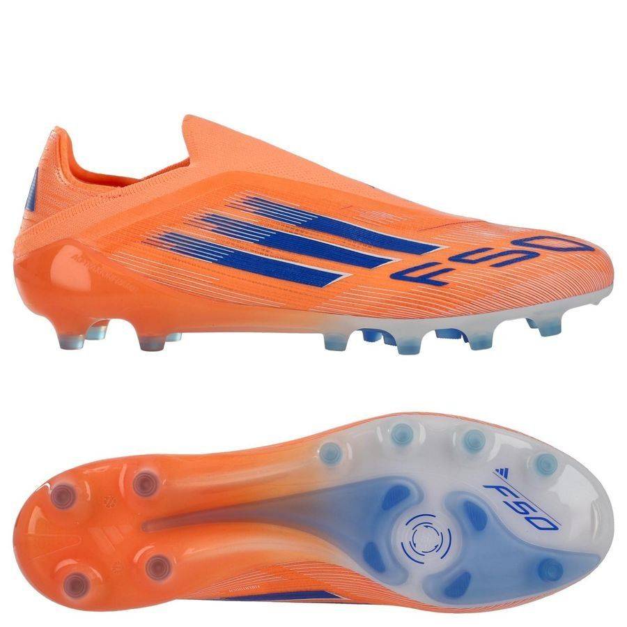 adidas F50 Elite Laceless Ag Coral Blaze - Beam Orange/lucid Blue/vit - Konstgräs (Ag) - ['Orange'] (46⅔)