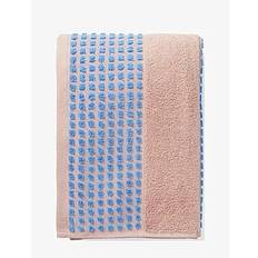 JUNA Check Towel 50X100 cm Soft Pink/Blue |Multi/patterned |100  cm