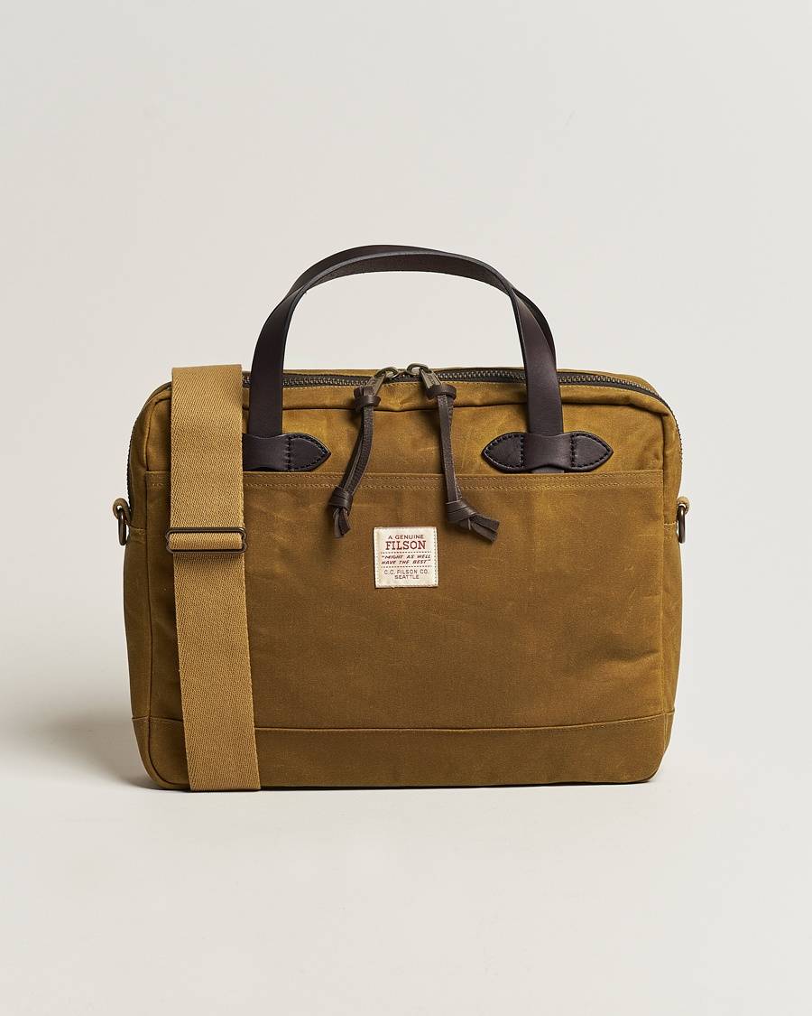 Filson Tin Cloth Compact Briefcase Dark Tan