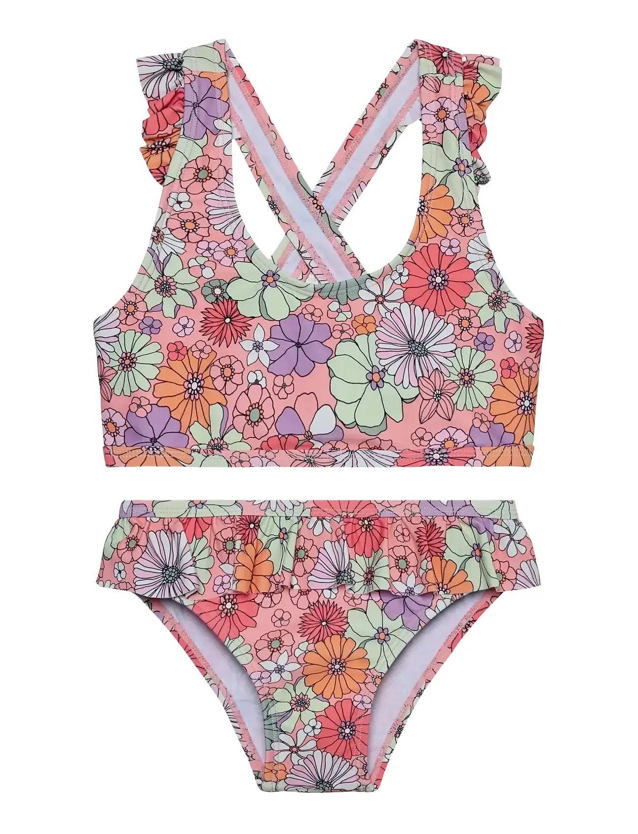 Color Kids Bikini W. Short Skirt, Aop - Multi/patterned - 140