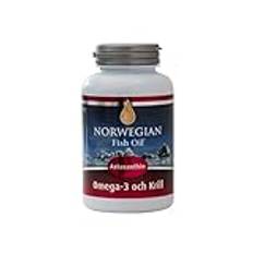 Norwegia 1000 mg Fish Oil Omega-3 och Krillolja 120 kapslar