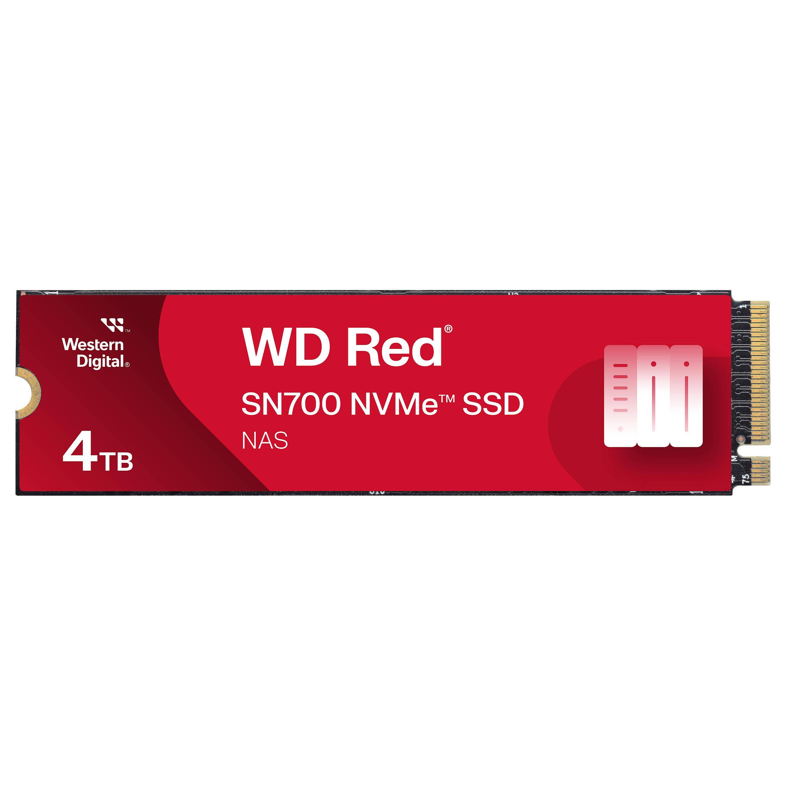 Intern SSD Western Digital WD Red SN700 NVMe 4 TB M.2 2280 til NAS