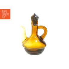 Ravfarvet Glas Karaffel med prop (str. 14,5 cm)