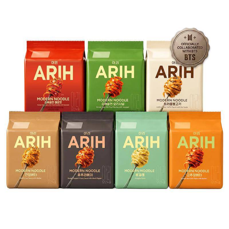 Paldo BTS Nudlar [ARIH] Moderna Nudlar Koreanska Stekta Nudlar 1 Förpackning (4 st) 125g~140g   (7 Smaker, 18 Alternativ)