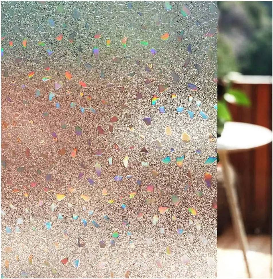 Fönsterfilm med holografiskt mosaikmönster - 55x200 cm