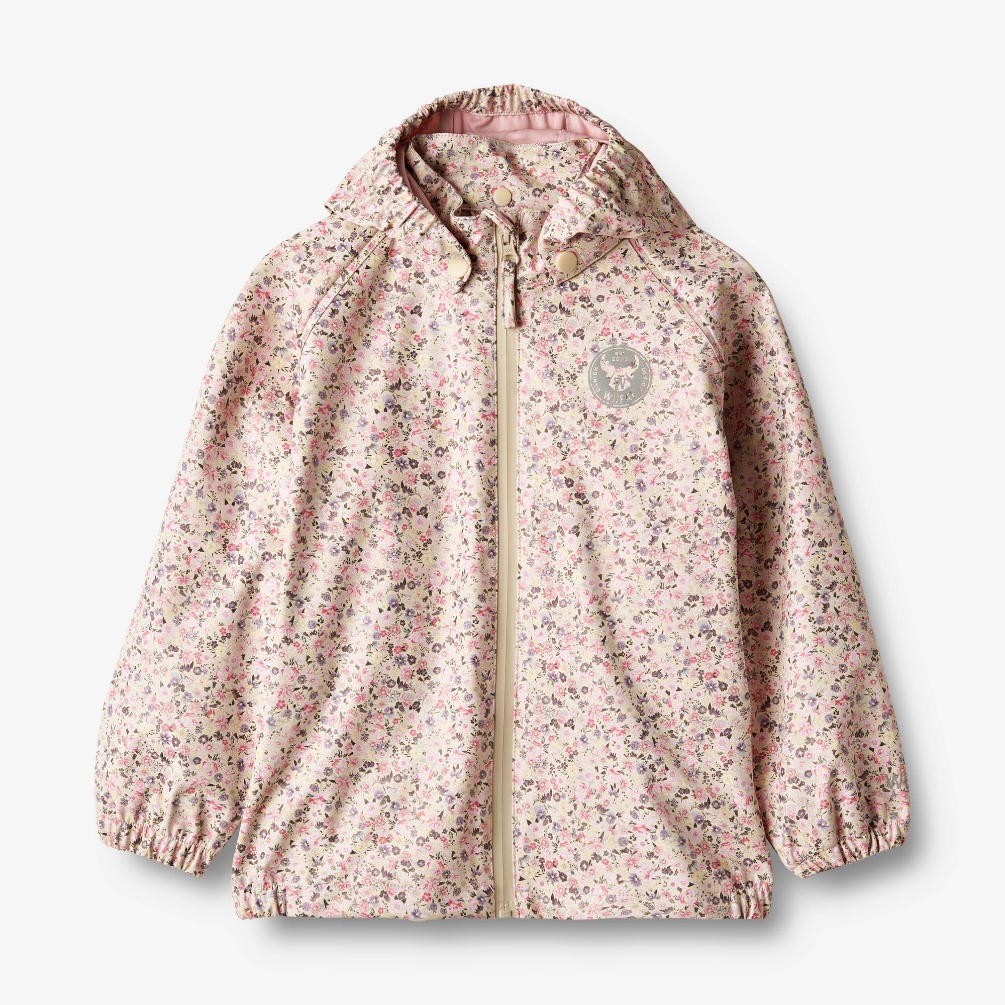 WHEAT® - Regnjakke Charlie - clam multi flowers - Str 104.
