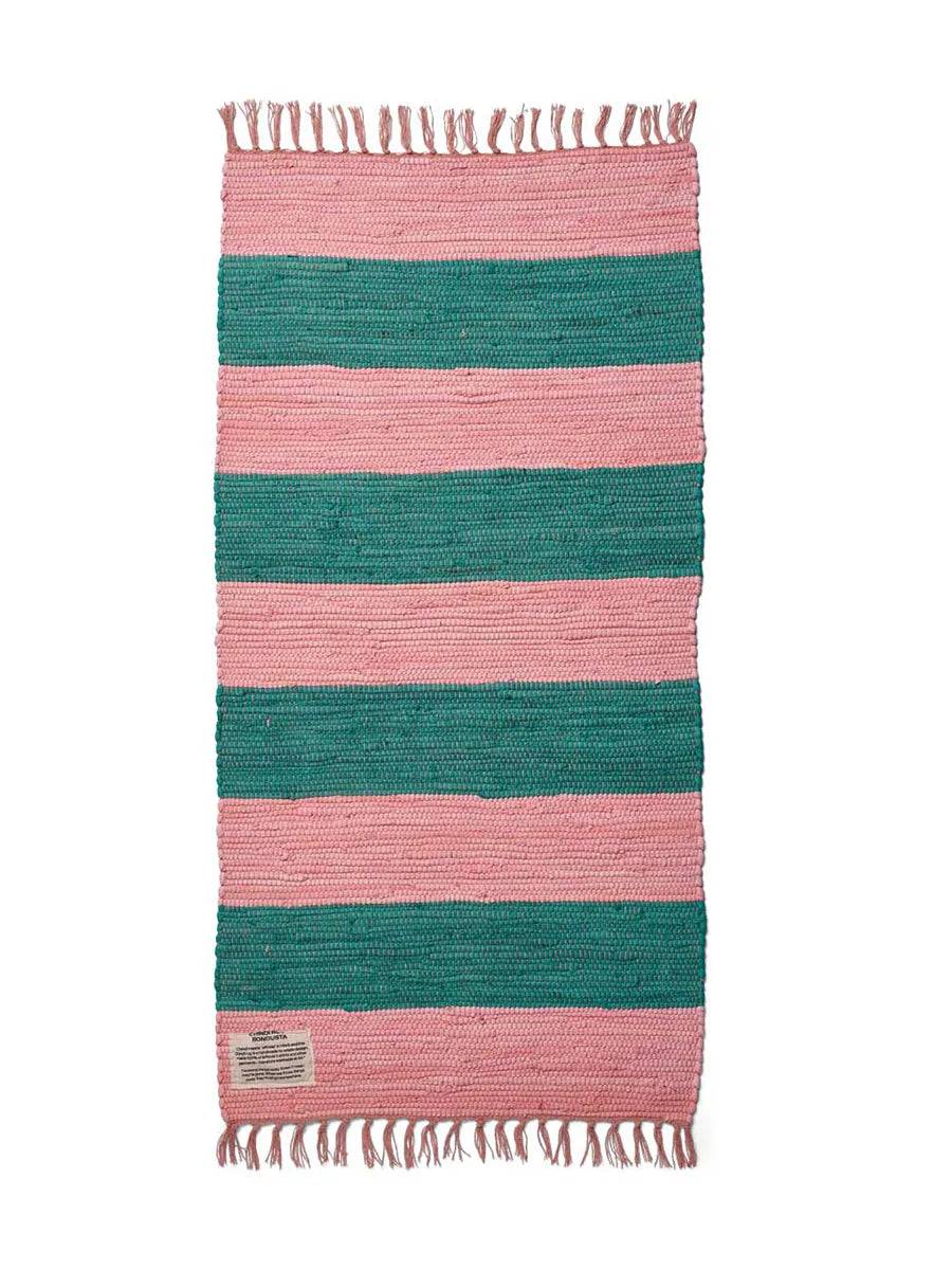 Chindi tæppe, 60x120 cm fra Bongusta Pink & Grass - Jacobsen Plus