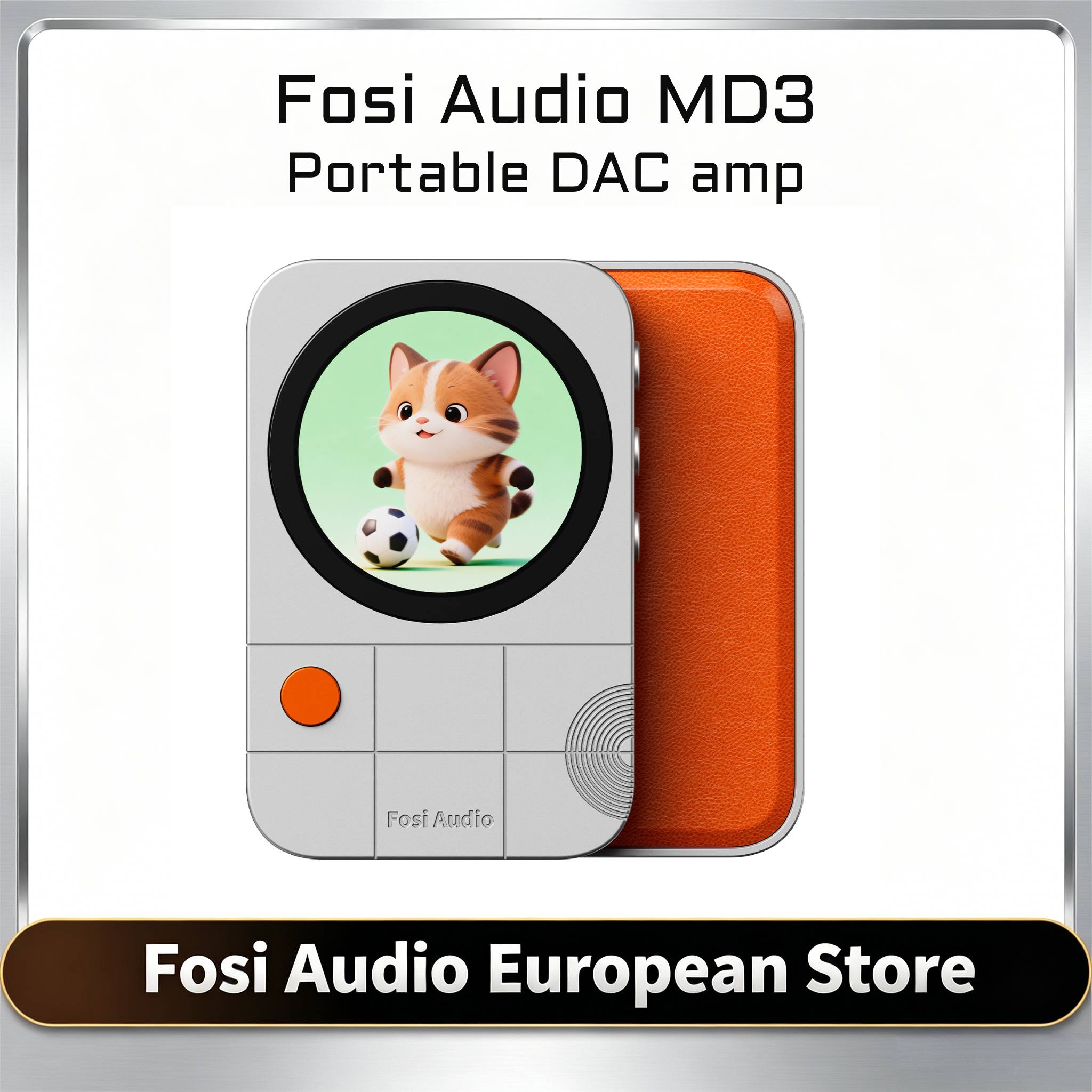 Fosi Audio MD3 Mini DAC Amp Portable HiFi Headphone Amplifier Magnetic Backplate Decoder for Phone, ES9093Q2M Chip, 3.5mm and 4.4mm DAC