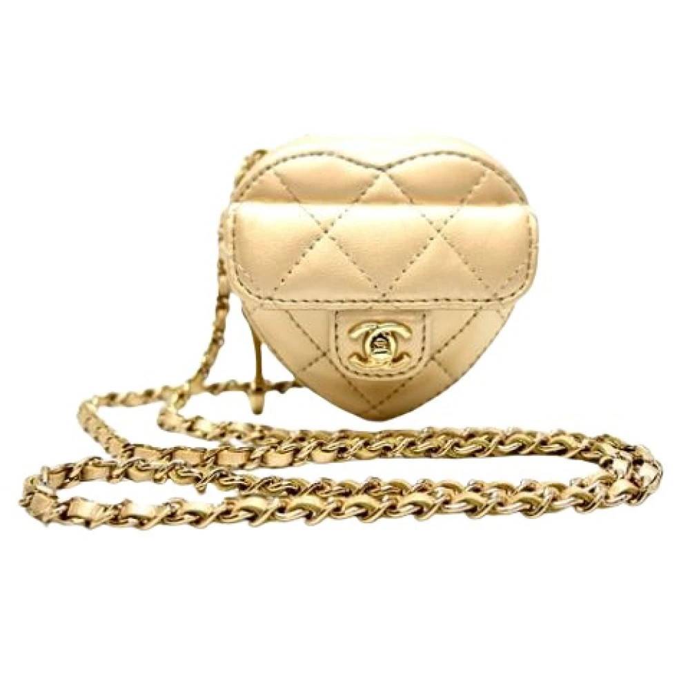 Chanel Vintage Pre-owned Fur Mini Bag - Vintage - Dame - Gul - ONE SIZE - Uld