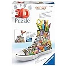 Ravensburger 3D-pussel 11218 Sneaker Emoji – praktisk pennhållare – 108 delar – skrivbordsförvaring för barn från 8 år