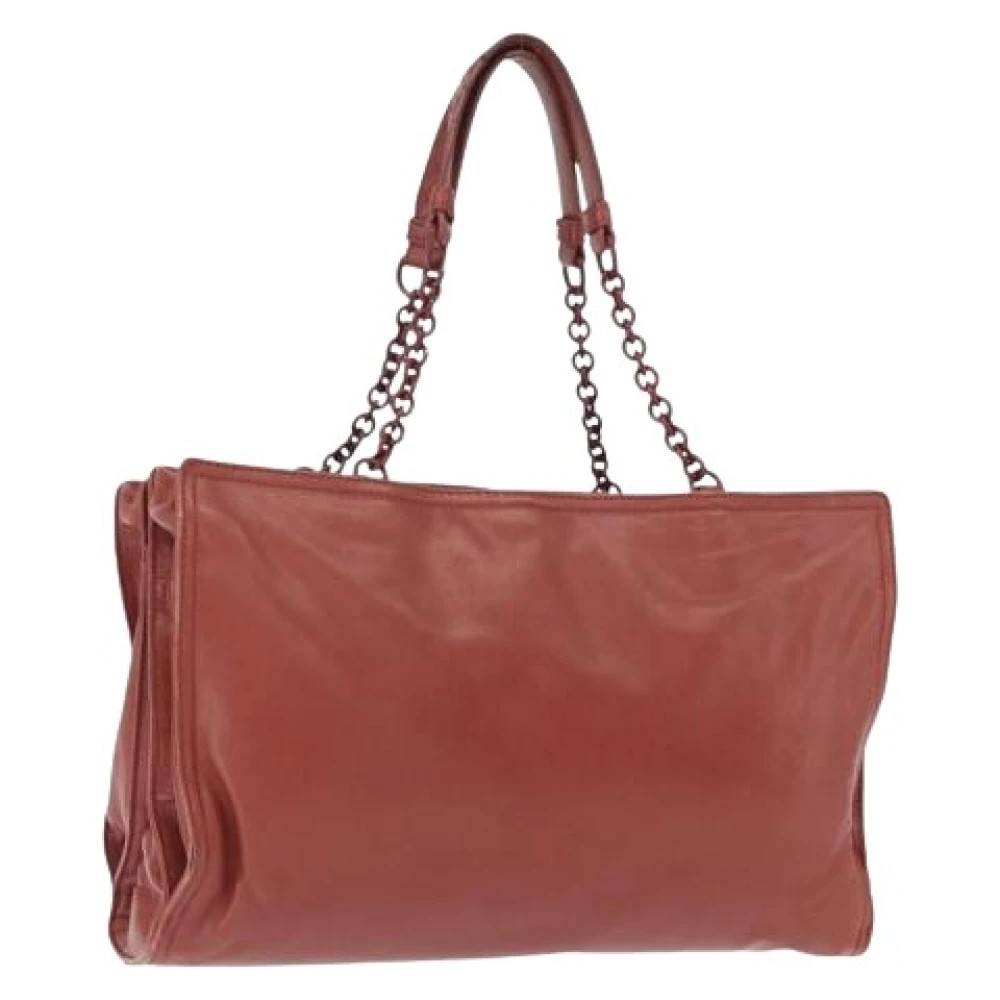 Bottega Veneta Vintage Pre-owned Vintage Skuldertaske - Vintage - Dame - Rød - ONE SIZE - Uld