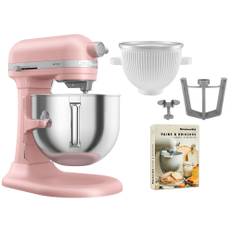 KitchenAid Artisan 5KSM70SHXE köksmaskin 6,6 liter + 5KSMICM Ice Cream Maker, dried rose