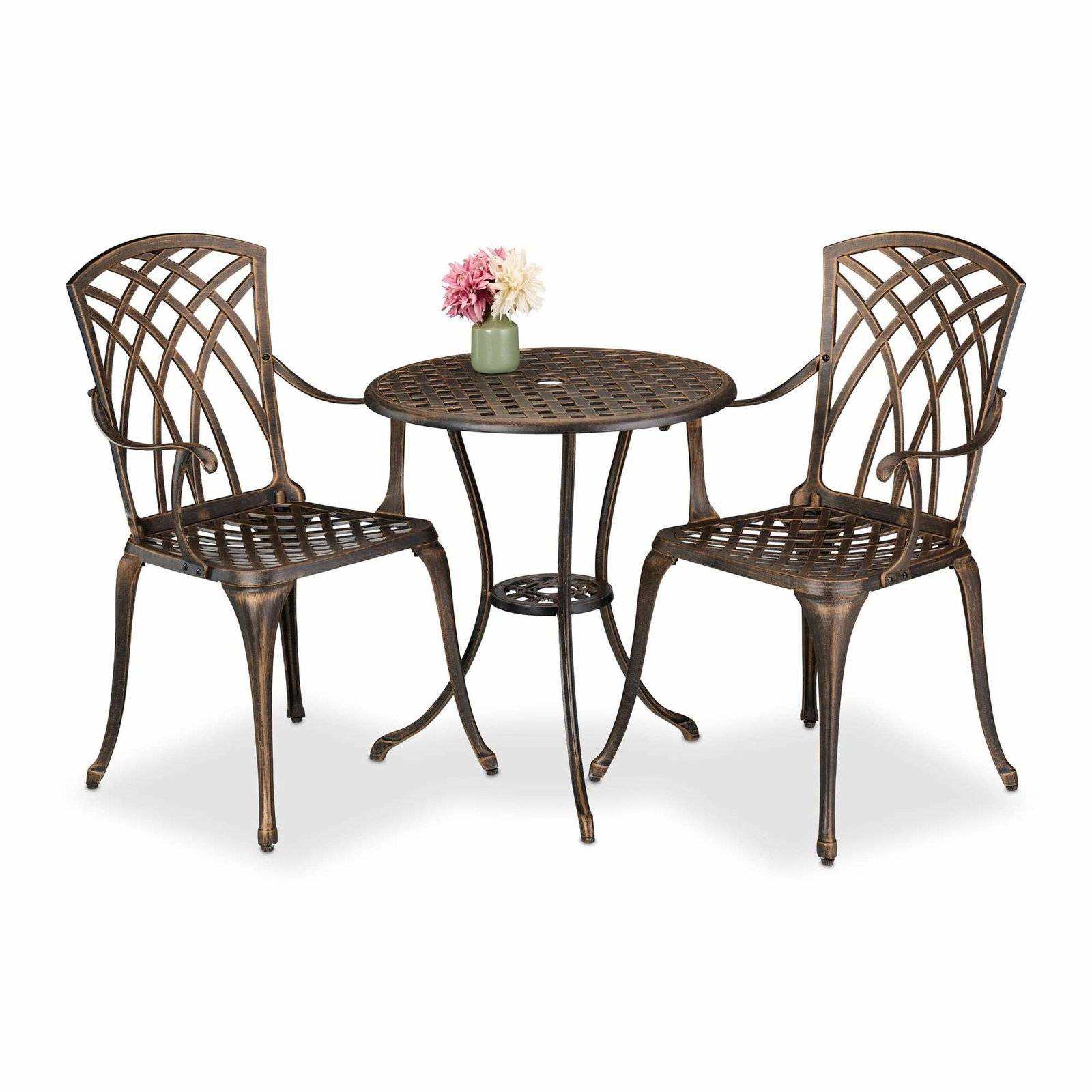 Udendørs bistrosæt – Vintage design, 3-delt flet