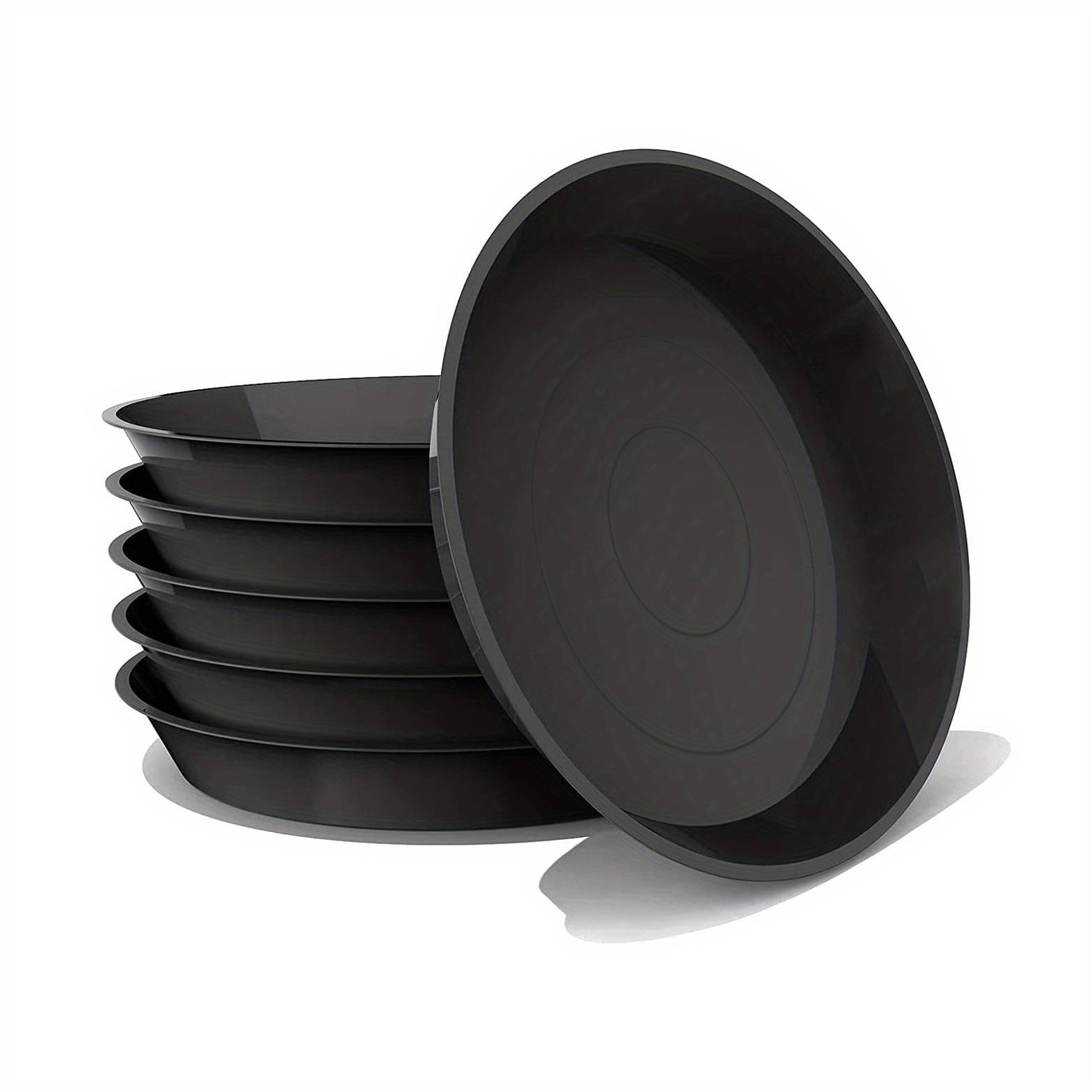 6 Plant Dishes Plastic Plant Trays, 6-inch Black Sturdy Planter Container Accessories For Plant Pots And Pans Perfect For Indoor Plants, Flowerpots, Bird Baths, And Flowerpot Dishes