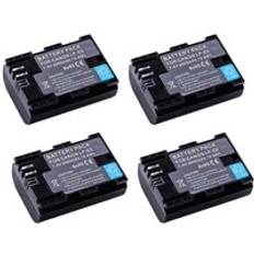 4 x 2650 mah li-ion batteri lp -e6 lp-e6n lpe 6 lp e6 e6n batterier för canon lp -e6 eos 5ds 5d mark ii mark iii 6d 7d 60d 60da 70d - 4 batterier