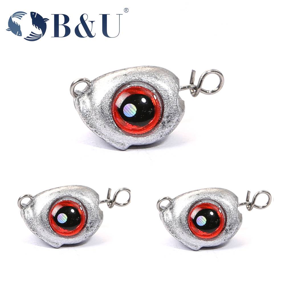 B&U Swing Jig head cheburashka Sinker Fishing Jig Head Weights Soft Lure Group Easy combo Hook Aggravated