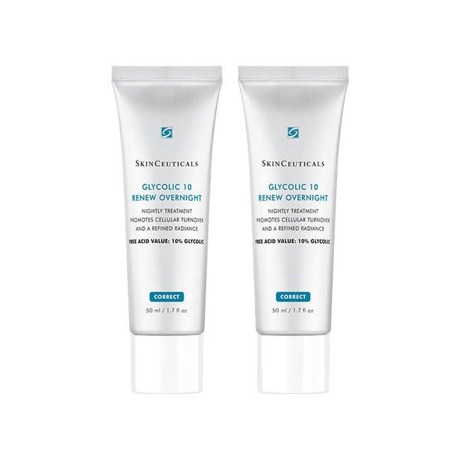 SkinCeuticals Glycolic 10 Renew Overnight (2 x 50ml) Duo