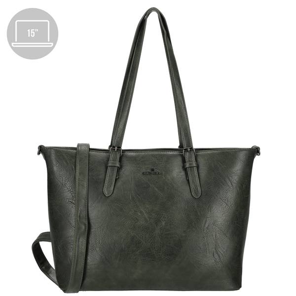Enrico Benetti Julia Shopper 15" Oliven Kunstlæder