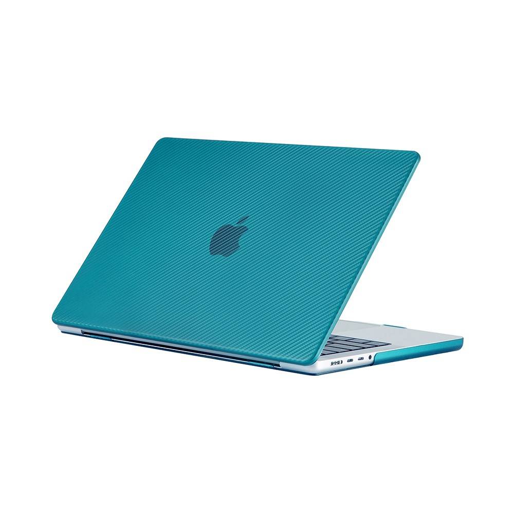 MacBook Pro 16 M5/M4/M3/M2/M1 (2026-2021) - Hard cover front + Bagcover - Carbon design - Lysegrøn