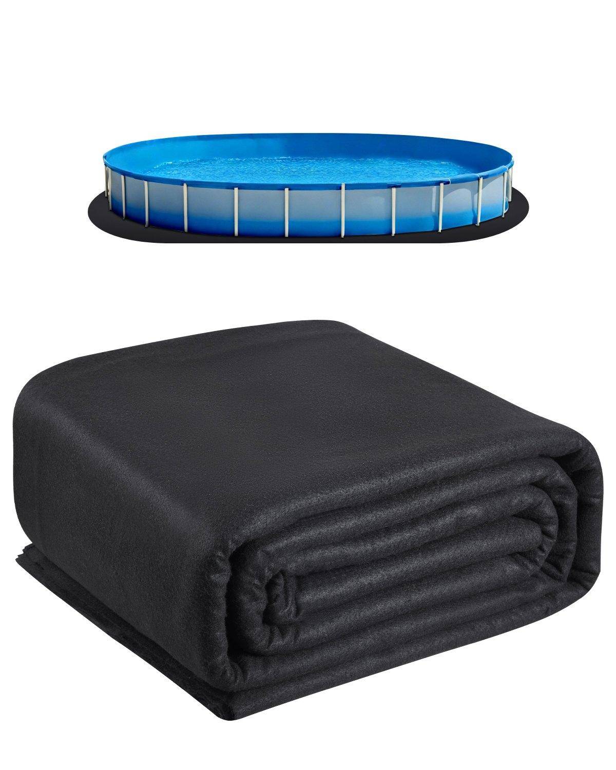 VEVOR Oval Poolduksskydd, 12 x 24 fot Poolduksskydd för Nedgrävda Swimmingpooler, Extra Tjock Poolmatta, Förhindrar Hål