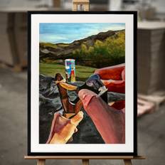 Inramad Tavla "Jag träffar hvergang" - Fine Art Print i 50x70 cm