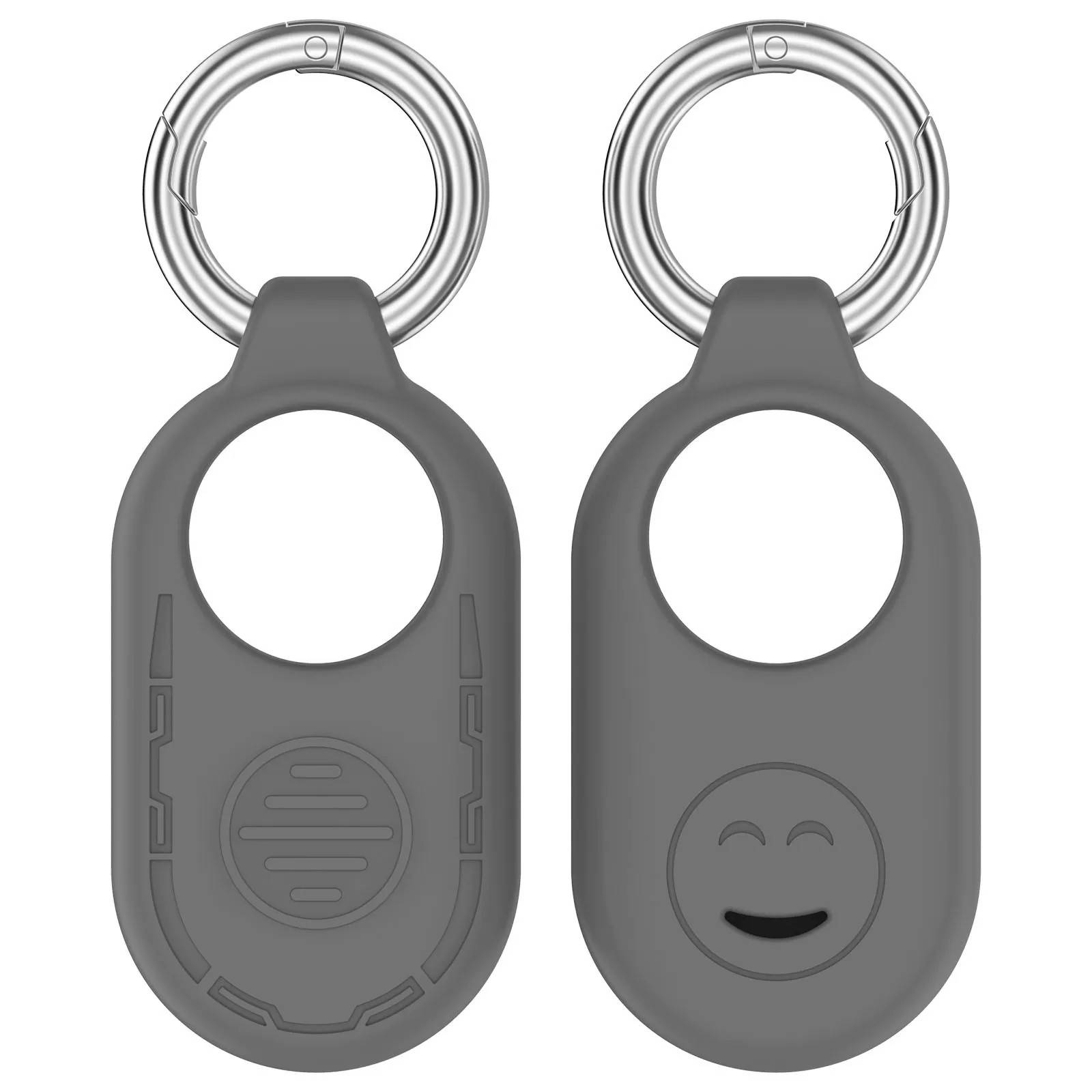 INF Anti-scratch silikonfodral till Samsung Galaxy SmartTag 2 med nyckelring - Grå