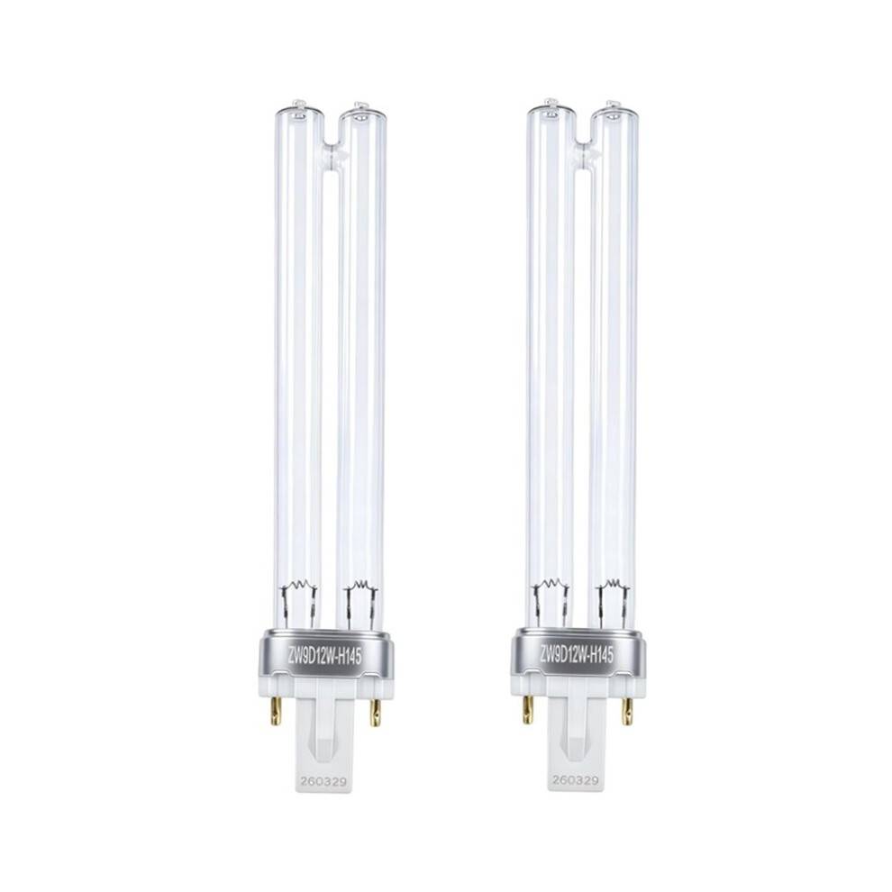 2-Pack 9W UV Light Bulbs for Aquariums and Ponds, G23 Base for Tetra GreenFree UVC-9 Pond Clarifier & JUP-01