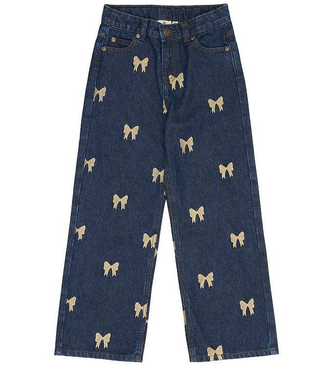 The New Jeans - Wide - TnRaquel - Medium Blue Denim AOP - The New - 11-12 år (146-152) - Jeans