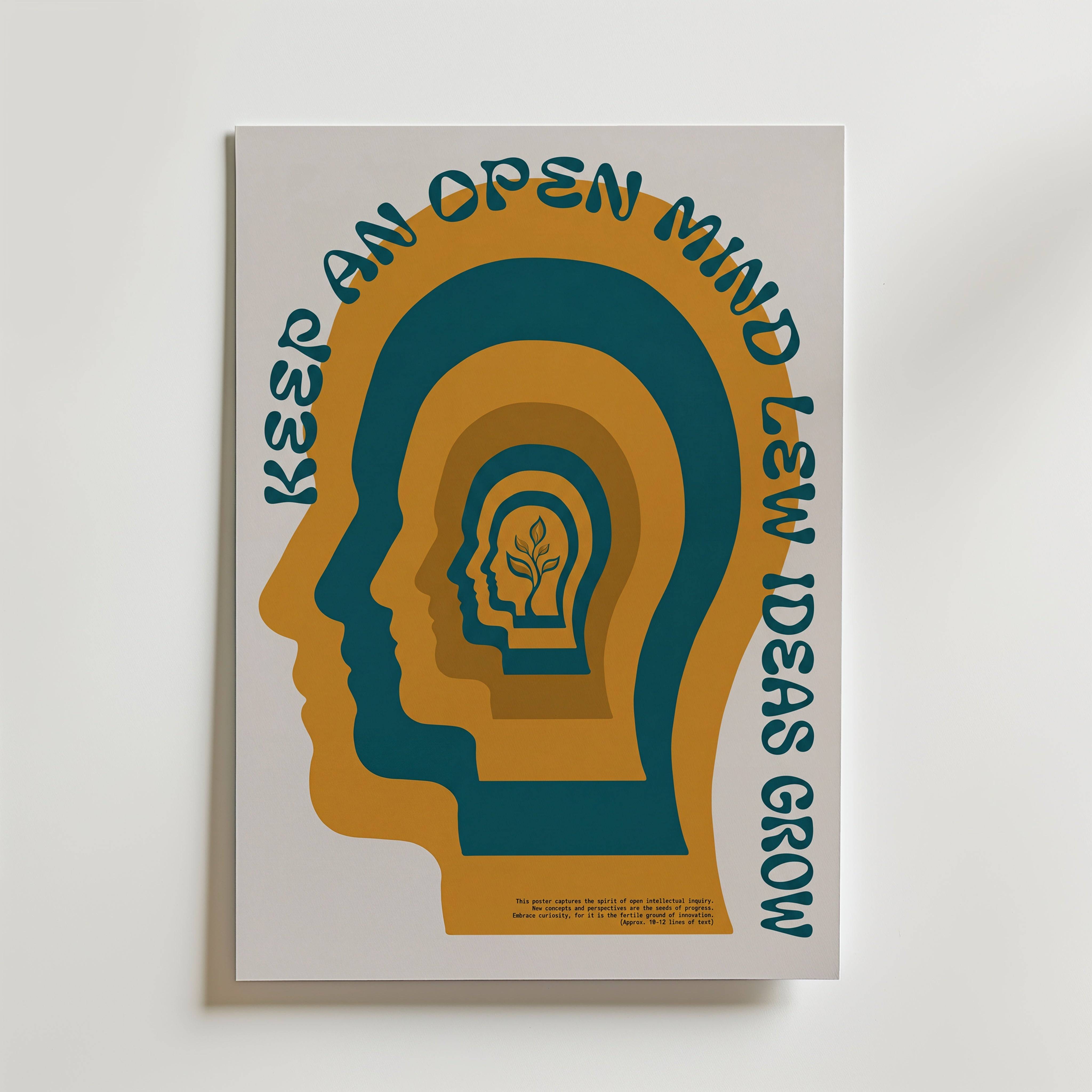 Open Mind Poster - Premium Canvas 100x140 cm