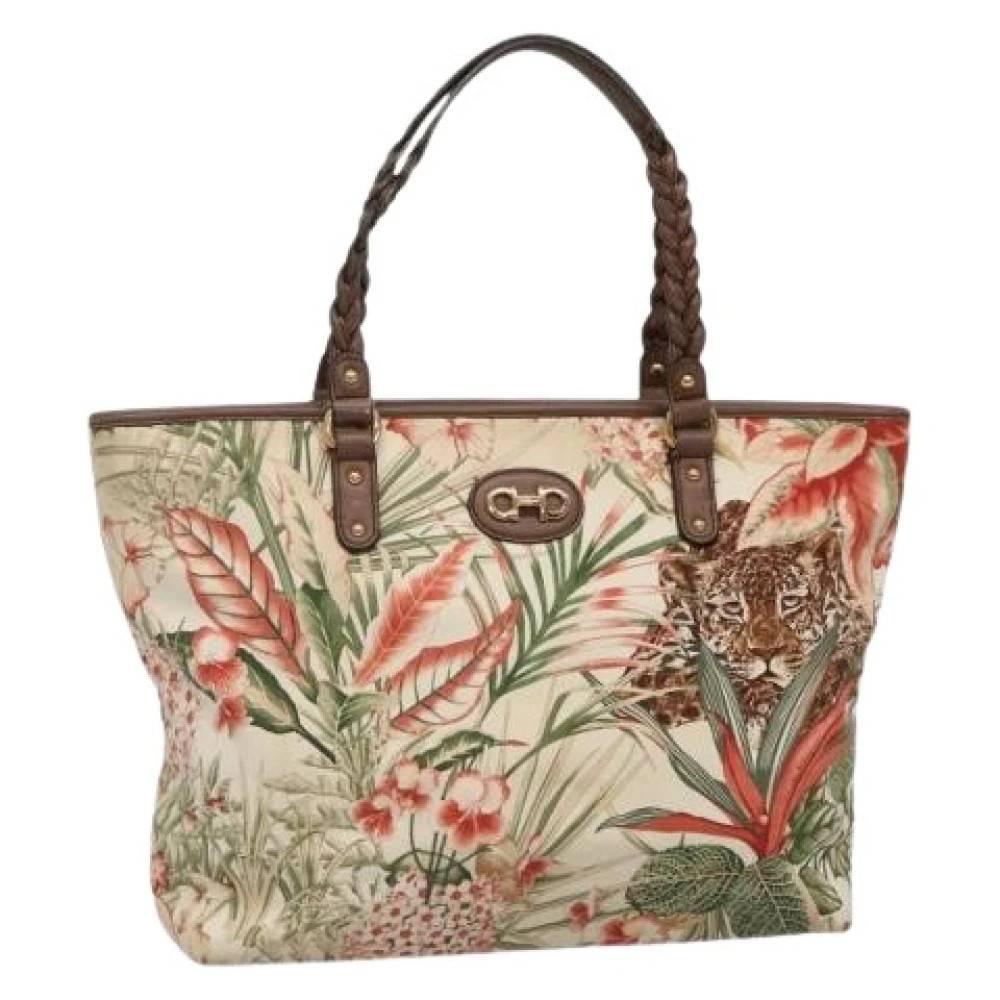 Salvatore Ferragamo Pre-owned Pre-owned nylon hndtasker - Vintage - Dame - Flerfarvet - ONE SIZE - Nylon
