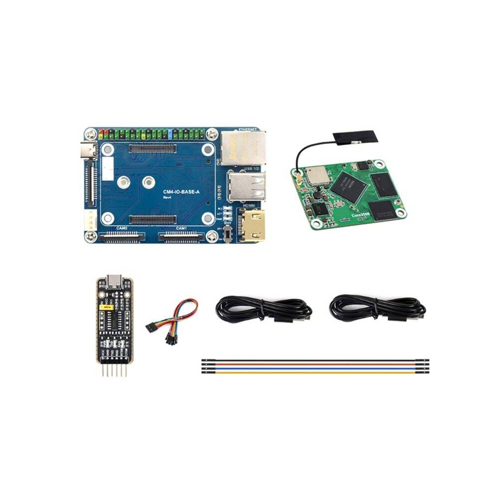 Core3566 Module Kit with Rockchip RK3566 Quad-Core Processor, for Raspberry Pi CM4 2GB+ 32GB Emmc with Wifi EU PLUG