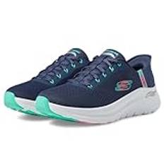 Skechers dam Arch FIT 2.0 Easy Chic sneakers, marinblå, 9 UK, Marinblått Xsp, 9 UK Wide