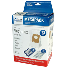 Electrolux S-Bag Megapack. Uoriginalt. 12 støvsugerposer + 1 motorfilter + HEPA filter. MFB602