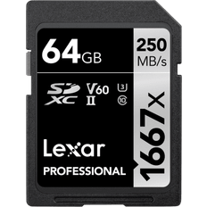 Lexar Professional SDXC Class 10 UHS-II U3 V60 1667x 64GB