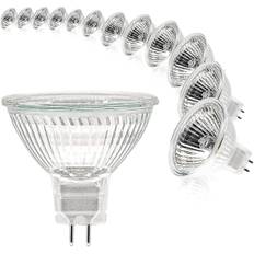 Mr16 Spot Lyspære, 12v 20w Lyspære, Gu5.3 Lyspære Dæmpbar, 2 Ben Halogen Lyspærer Varm Hvid 2700k, Pakke med 12 (mr16-20w-12p) [xh]-FQ4-