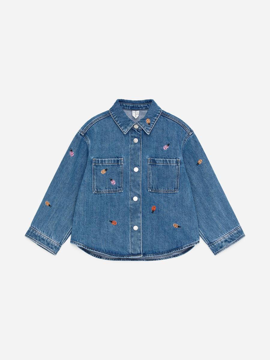 ARKET Broderad Denimskjorta -Blå, 92
