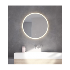Atlas rundt spejl med lys Ø60 cm 19W LED