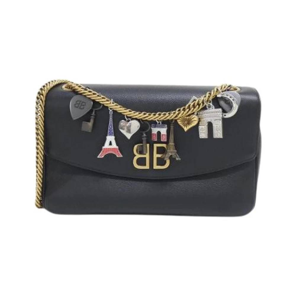 Balenciaga Vintage - Pre-owned BB Round Charms Läder Axelremsväska Vintage - Dam - ONE Size - Läder