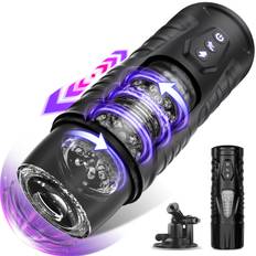 SuperLove Powerful Automatic Rotating & Thrusting Masturbator Black