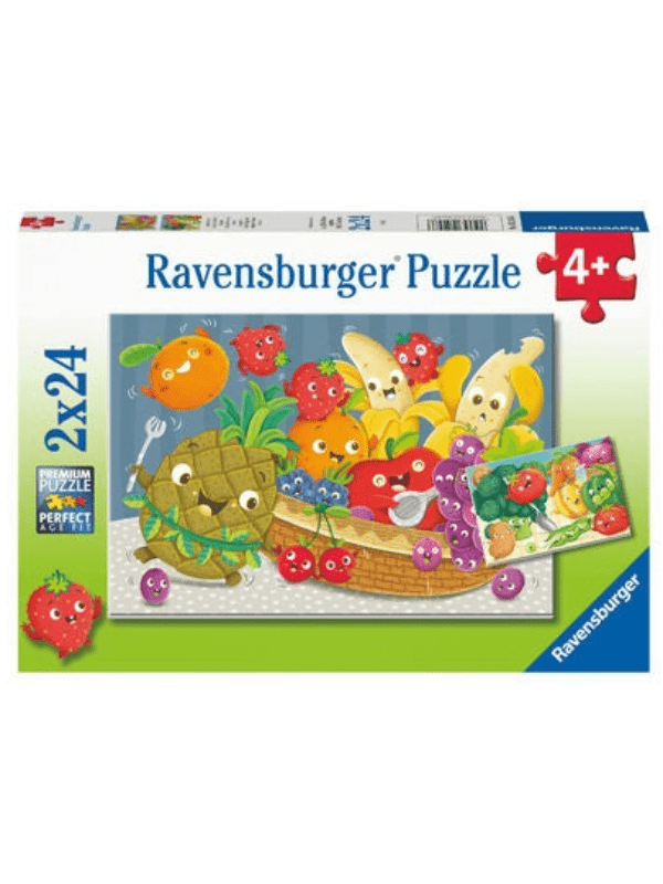 Puslespil Fruit And Veggie Fun 2x24 Brikker - Legekammeraten.dk