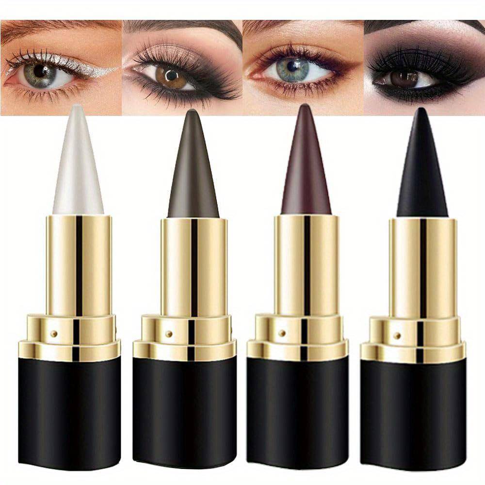 Svart Silver Grå Brun Gel Eyeliner Penna Eye Svart ansiktsmålarstift Makeup Vattentät Eyeliner Penna verktyg för att avgränsa ögon black