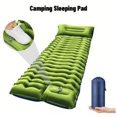 TEMU Camping Sleeping Pad - Self-inflating Air Mattress Portable Bed Roll For Hiking | Thick Sleeping Pad For Cold Ground Suitable For Outdoor Hiking And Traveling