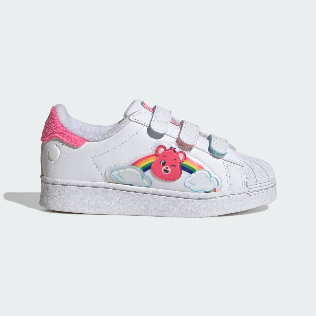 ADIDAS CARE BEARS SUPERSTAR LED LIGHTS COMFORT CLOSURE SKOR - Cloud White / Lucid Pink / Bliss Pink - 35