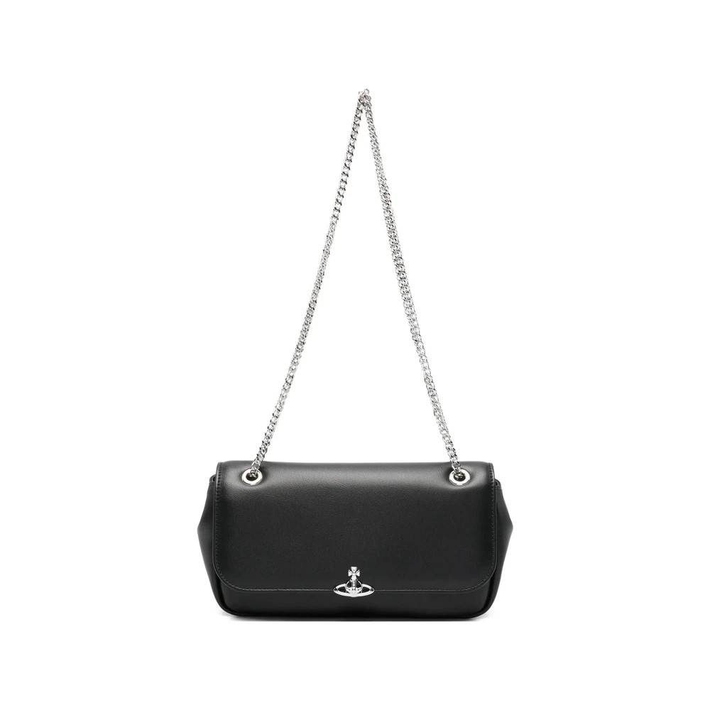 Vivienne Westwood Kædet crossbody-taske - Tasker - Dame - Sort - ONE SIZE - Læder