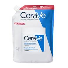 CeraVe Återfyllning av fuktkräm, perfekt för torr till mycket torr hud, återställer hudbarriären, berikad med essentiella ceramider och hyaluronsyra, lämplig för ansikte och kropp, 450 g