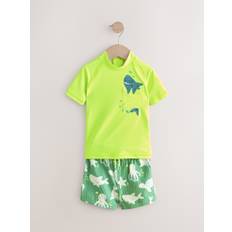 Next Yellow Green Shark Rash Vest and Shorts Set (3mths-7yrs)