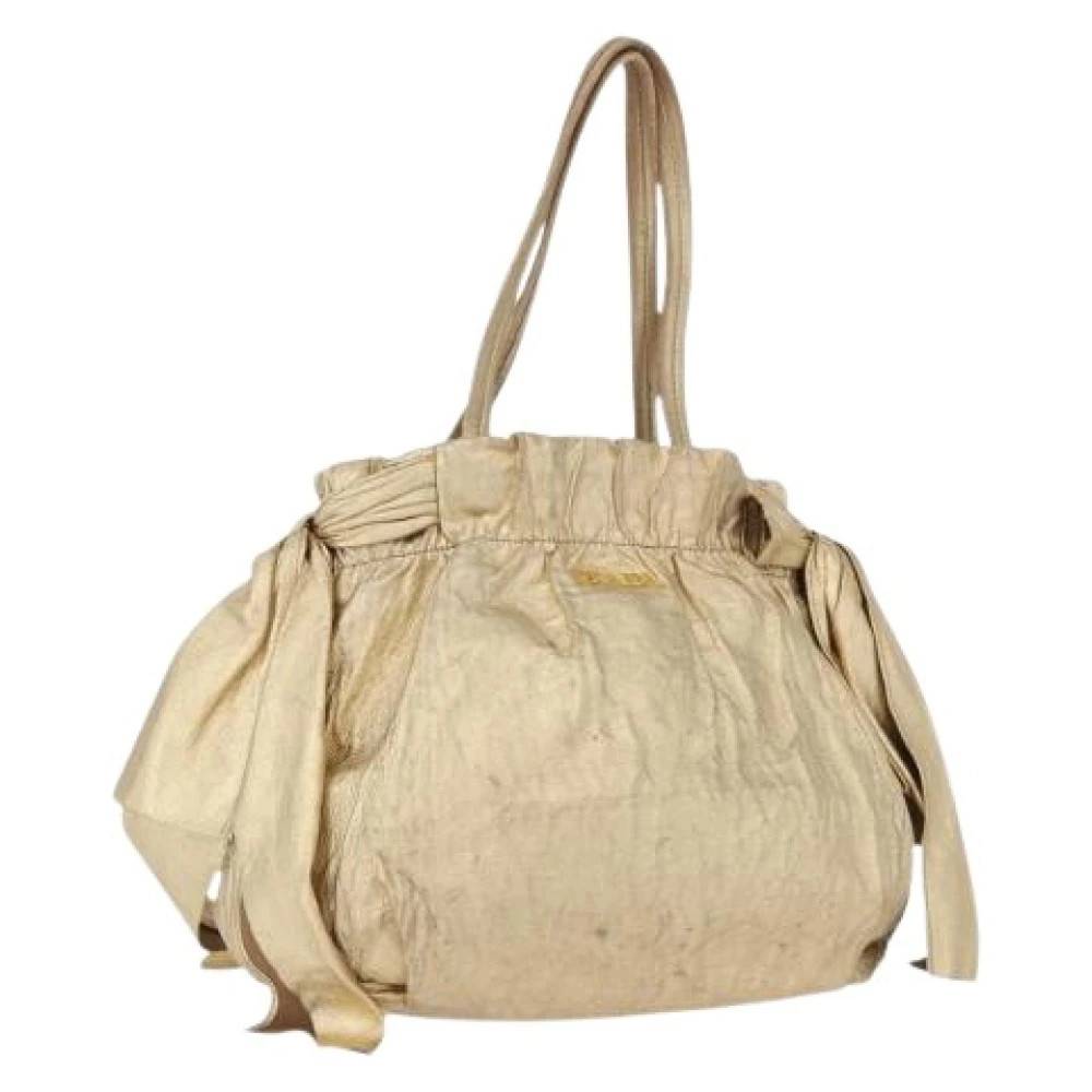 Prada Vintage Pre-owned Vintage Håndtaske - Vintage - Dame - Beige - ONE SIZE - Uld