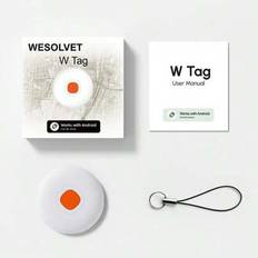 GPS-tracker Air Tags Endast för Android, Find My Pets GPS-tracker Air Smart Tags Cykel Find My Tag-enhet Flerfärgad ABS-material Precis positionering - Vitt (2 st,1 st)