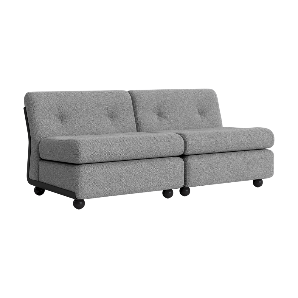 HAY Amanta 2 Seater Sofa (Anthracite) Hallingdal 126
