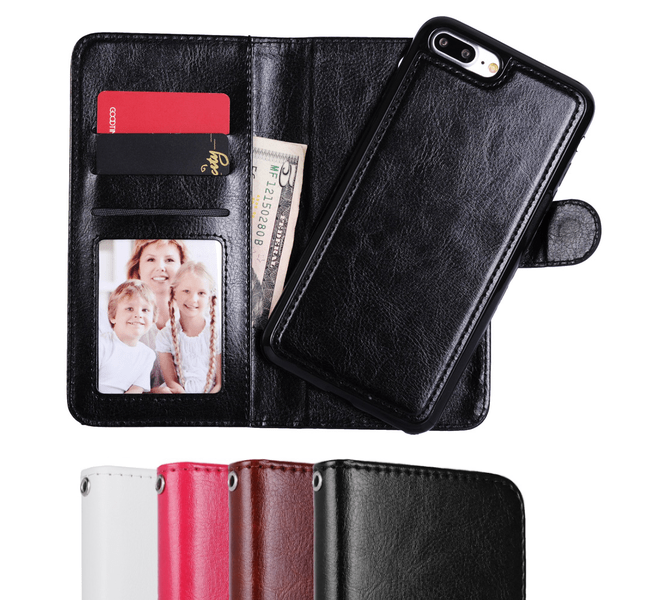 iPhone 7/8 Plus - Fodral / Magnet Skal 2 in 1 - Vit